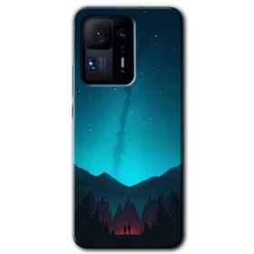 Xiaomi Mi Mix 4 Night Fores Mount Baskılı Uyumlu Silikon Kılıf