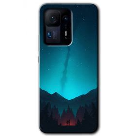 Xiaomi Mi Mix 4 Night Fores Mount Baskılı Uyumlu Silikon Kılıf