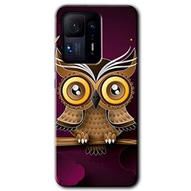 Xiaomi Mi Mix 4 Owl Bird Branch Baskılı Uyumlu Silikon Kılıf
