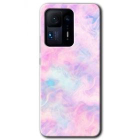Xiaomi Mi Mix 4 Pembe-Duman Baskılı Uyumlu Silikon Kılıf