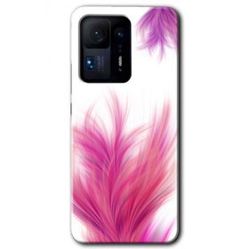 Xiaomi Mi Mix 4 Pembe Tüy Baskılı Uyumlu Silikon Kılıf