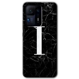 Xiaomi Mi Mix 4 Siyah Mermer Desenli F Harfi Baskılı Uyumlu Silikon Kılıf