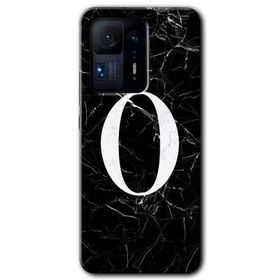 Xiaomi Mi Mix 4 Siyah Mermer Desenli Ö Harfi Baskılı Uyumlu Silikon Kılıf
