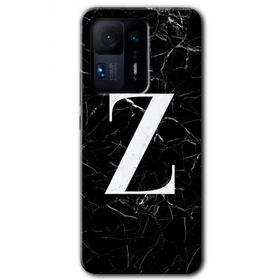 Xiaomi Mi Mix 4 Siyah Mermer Desenli Z Harfi Baskılı Uyumlu Silikon Kılıf