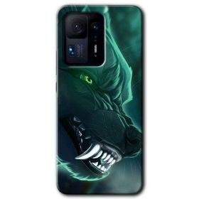 Xiaomi Mi Mix 4 Yeşil Kurt Baskılı Uyumlu Silikon Kılıf