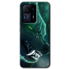 Xiaomi Mi Mix 4 Yeşil Kurt Baskılı Uyumlu Silikon Kılıf