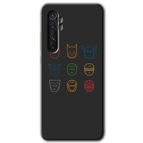 Xiaomi Mi Note 10 Lite Avengers Minimalism Baskılı Uyumlu Silikon Kılıf