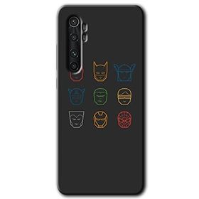 Xiaomi Mi Note 10 Lite Avengers Minimalism Baskılı Uyumlu Silikon Kılıf