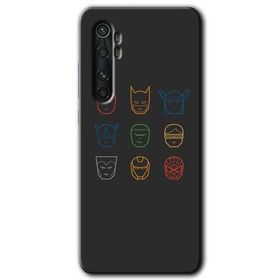 Xiaomi Mi Note 10 Lite Avengers Minimalism Baskılı Uyumlu Silikon Kılıf