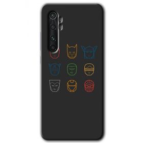 Xiaomi Mi Note 10 Lite Avengers Minimalism Baskılı Uyumlu Silikon Kılıf