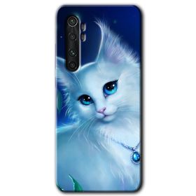 Xiaomi Mi Note 10 Lite Cat Glance Baskılı Uyumlu Silikon Kılıf
