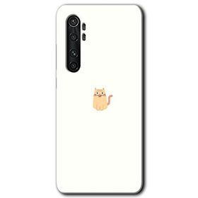 Xiaomi Mi Note 10 Lite Cat Minimalism Baskılı Uyumlu Silikon Kılıf