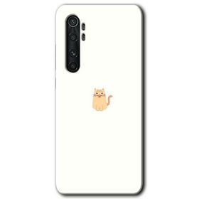 Xiaomi Mi Note 10 Lite Cat Minimalism Baskılı Uyumlu Silikon Kılıf