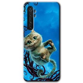 Xiaomi Mi Note 10 Lite Çılgın Kedi Baskılı Uyumlu Silikon Kılıf
