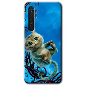Xiaomi Mi Note 10 Lite Çılgın Kedi Baskılı Uyumlu Silikon Kılıf