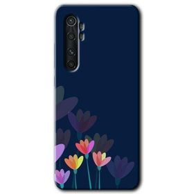 Xiaomi Mi Note 10 Lite Çizim Çiçekleri Baskılı Uyumlu Silikon Kılıf