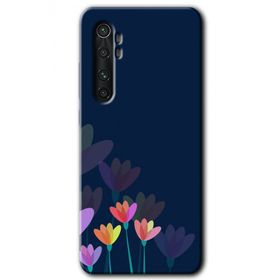 Xiaomi Mi Note 10 Lite Çizim Çiçekleri Baskılı Uyumlu Silikon Kılıf