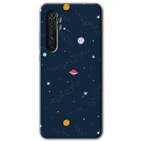 Xiaomi Mi Note 10 Lite Çizim Gezegen Baskılı Uyumlu Silikon Kılıf