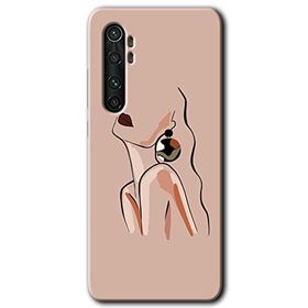 Xiaomi Mi Note 10 Lite Çizim Silüet Baskılı Uyumlu Silikon Kılıf