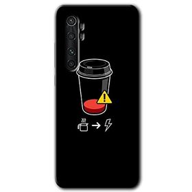 Xiaomi Mi Note 10 Lite Coffee Battery Baskılı Uyumlu Silikon Kılıf