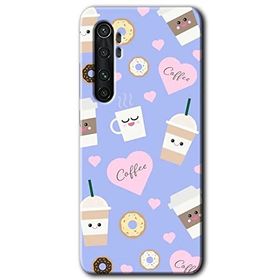 Xiaomi Mi Note 10 Lite Coffee Cake Baskılı Uyumlu Silikon Kılıf