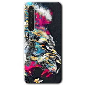 Xiaomi Mi Note 10 Lite Colorfull Aslan Baskılı Uyumlu Silikon Kılıf