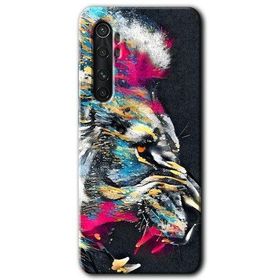 Xiaomi Mi Note 10 Lite Colorfull Aslan Baskılı Uyumlu Silikon Kılıf