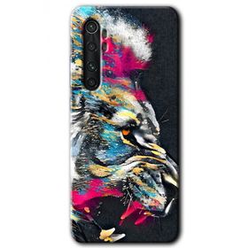 Xiaomi Mi Note 10 Lite Colorfull Aslan Baskılı Uyumlu Silikon Kılıf