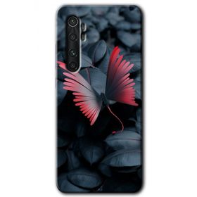 Xiaomi Mi Note 10 Lite Dark Butterfly Baskılı Uyumlu Silikon Kılıf