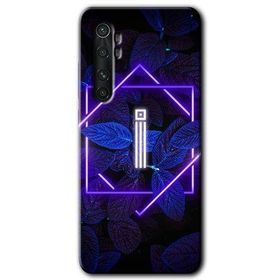 Xiaomi Mi Note 10 Lite Dark Neon Yaprak İ Harfi Baskılı Uyumlu Silikon Kılıf