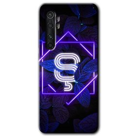 Xiaomi Mi Note 10 Lite Dark Neon Yaprak S Harfi Baskılı Uyumlu Silikon Kılıf