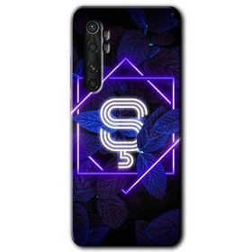 Xiaomi Mi Note 10 Lite Dark Neon Yaprak S Harfi Baskılı Uyumlu Silikon Kılıf