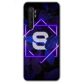 Xiaomi Mi Note 10 Lite Dark Neon Yaprak S Harfi Baskılı Uyumlu Silikon Kılıf