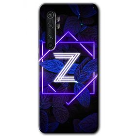 Xiaomi Mi Note 10 Lite Dark Neon Yaprak Z Harfi Baskılı Uyumlu Silikon Kılıf