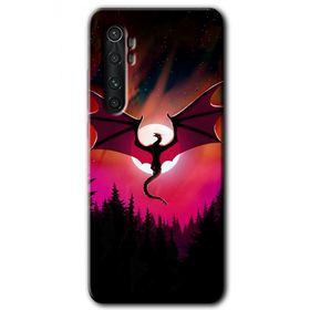Xiaomi Mi Note 10 Lite Dragon Night Baskılı Uyumlu Silikon Kılıf