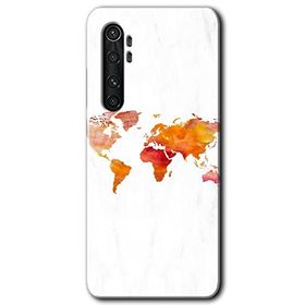 Xiaomi Mi Note 10 Lite Dünya Haritası Baskılı Uyumlu Silikon Kılıf