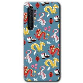 Xiaomi Mi Note 10 Lite Funky Dragon Baskılı Uyumlu Silikon Kılıf