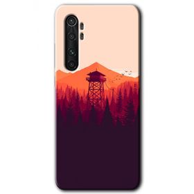 Xiaomi Mi Note 10 Lite Gözlem Kulesi Baskılı Uyumlu Silikon Kılıf