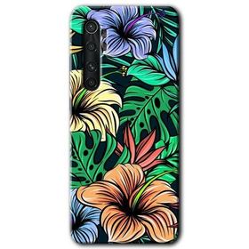 Xiaomi Mi Note 10 Lite Hibiscus Flowers Baskılı Uyumlu Silikon Kılıf