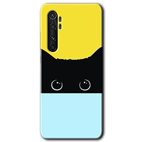 Xiaomi Mi Note 10 Lite Kara Kedi Baskılı Uyumlu Silikon Kılıf