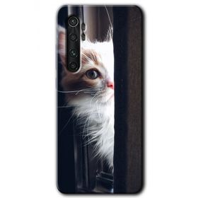 Xiaomi Mi Note 10 Lite Kedi Bakışı Baskılı Uyumlu Silikon Kılıf