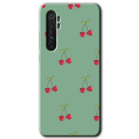 Xiaomi Mi Note 10 Lite Kiraz Berry Baskılı Uyumlu Silikon Kılıf