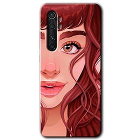 Xiaomi Mi Note 10 Lite Kızıl Kız Baskılı Uyumlu Silikon Kılıf