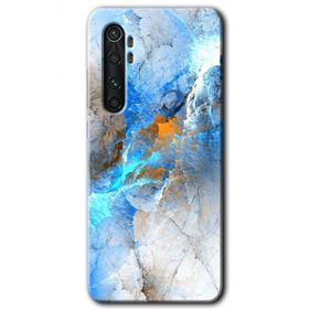 Xiaomi Mi Note 10 Lite Mavi Buzul Baskılı Uyumlu Silikon Kılıf