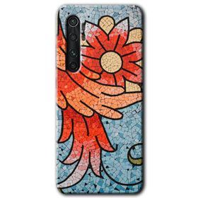 Xiaomi Mi Note 10 Lite Mozaik Çiçek Baskılı Uyumlu Silikon Kılıf