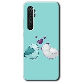 Xiaomi Mi Note 10 Lite Mutlu Kuşlar Baskılı Uyumlu Silikon Kılıf