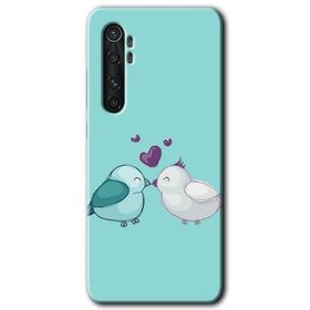 Xiaomi Mi Note 10 Lite Mutlu Kuşlar Baskılı Uyumlu Silikon Kılıf