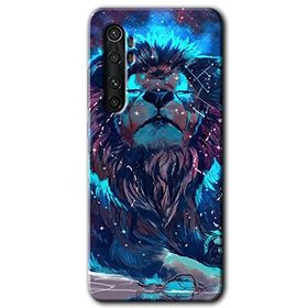 Xiaomi Mi Note 10 Lite Neon Aslan Baskılı Uyumlu Silikon Kılıf