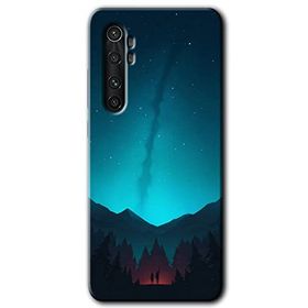 Xiaomi Mi Note 10 Lite Night Fores Mount Baskılı Uyumlu Silikon Kılıf