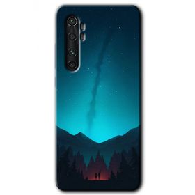 Xiaomi Mi Note 10 Lite Night Fores Mount Baskılı Uyumlu Silikon Kılıf